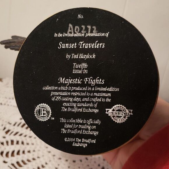 Vtg 2004 Bradford Exchange "Sunset Travelers" from Majestic Flights Collection - Picture 9 of 9